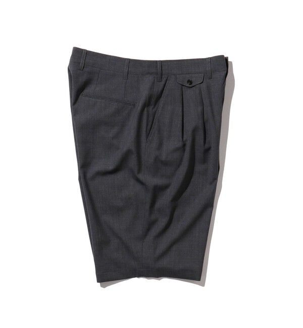 BEAMS「BEAMS PLUS｜2 Pleats Shorts Wool Tropical｜メンズ ショートパンツ ハーフパンツ｜ 通気性 涼感」|その他|