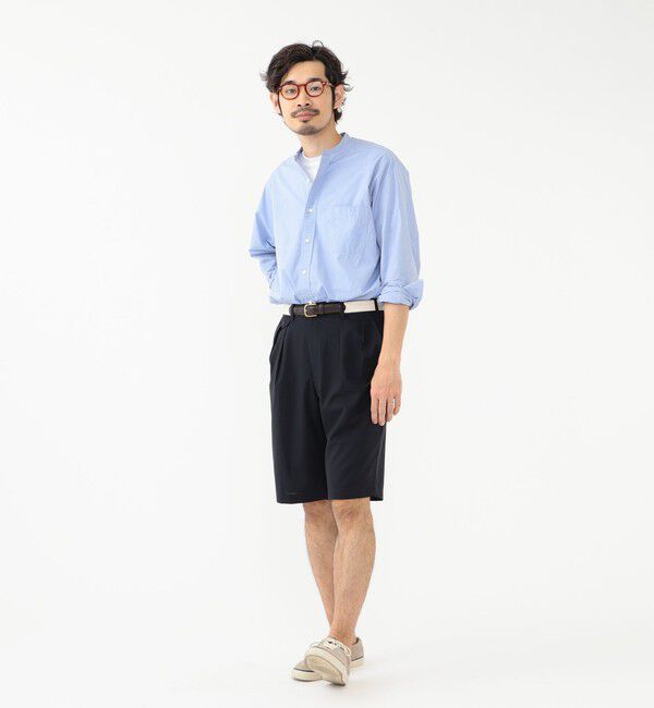 BEAMS「BEAMS PLUS｜2 Pleats Shorts Wool Tropical｜メンズ ショートパンツ ハーフパンツ｜ 通気性 涼感」|その他|