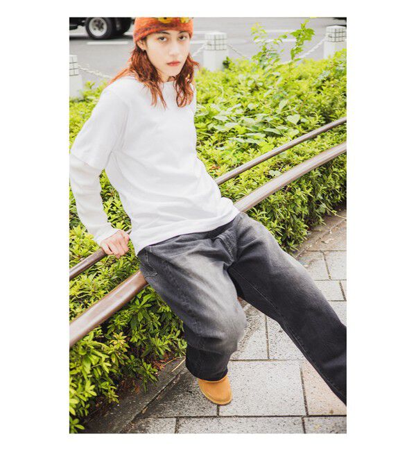 BEAMS「BEAMS｜Wide Denim Pants｜5ポケット ヴィンテージディテール｜スピンドル仕様 ベルトレス」|デニム|