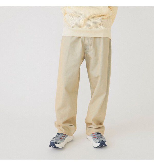 BEAMS「BEAMS｜Wide Denim Pants｜5ポケット ヴィンテージディテール｜スピンドル仕様 ベルトレス」|デニム|