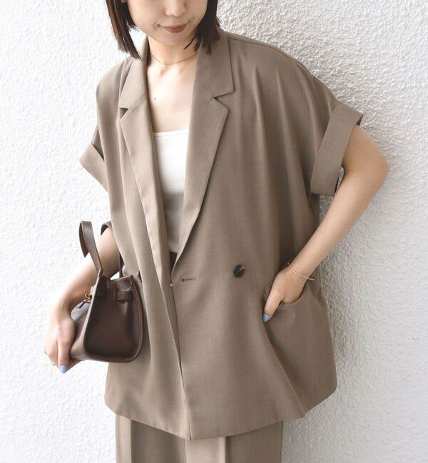 SHIPS Colors 「《予約》SHIPS Colors:〈手洗い可能〉クリスピー ダブルブレスト 5分袖 ジャケット2◆」|その他|