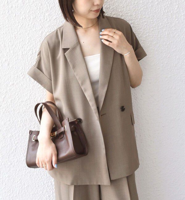 SHIPS Colors 「《予約》SHIPS Colors:〈手洗い可能〉クリスピー ダブルブレスト 5分袖 ジャケット2◆」|その他|