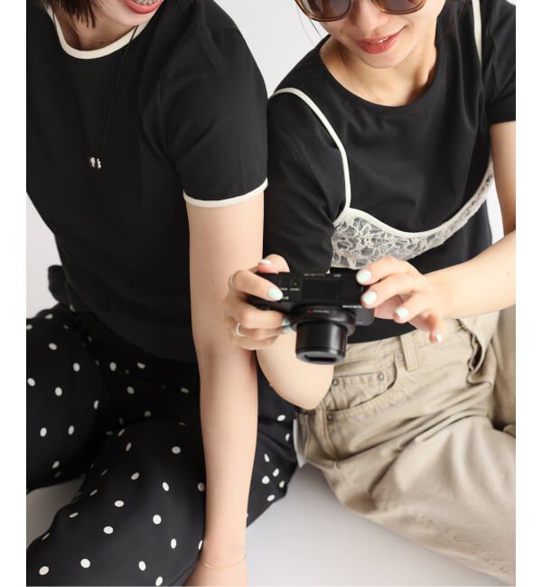 SLOBE IENA「《シリーズあり/12色展開》1dozen コンパクトリンガーTEE」|Tシャツ・カットソー|