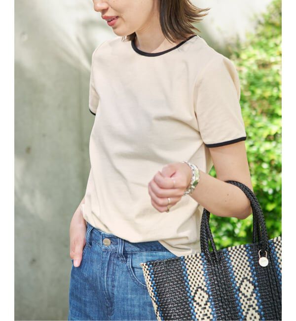 SLOBE IENA「《シリーズあり/12色展開》1dozen コンパクトリンガーTEE」|Tシャツ・カットソー|ナチュラル A