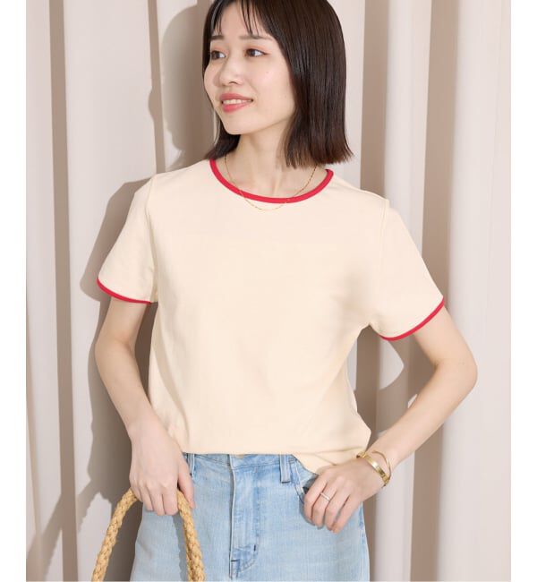 SLOBE IENA「《シリーズあり/12色展開》1dozen コンパクトリンガーTEE」|Tシャツ・カットソー|ナチュラル B