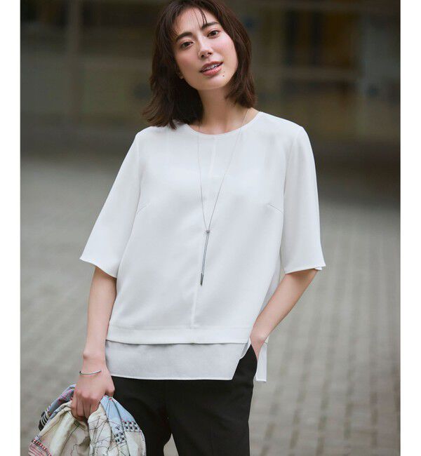 23区「【Oggi・CLASSY.掲載】ストレッチジョーゼット テーパード パンツ」|その他|