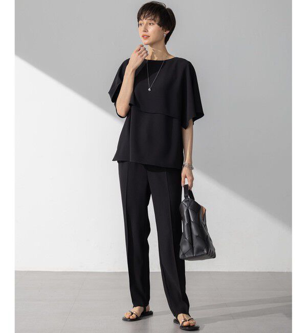 23区「【Oggi・CLASSY.掲載】ストレッチジョーゼット テーパード パンツ」|その他|