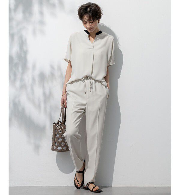 23区「【Oggi・CLASSY.掲載】ストレッチジョーゼット テーパード パンツ」|その他|