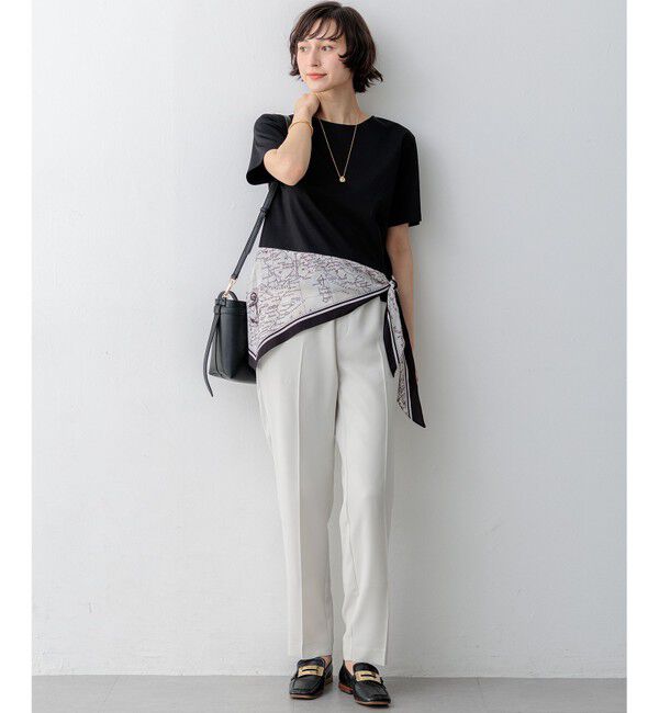 23区「【Oggi・CLASSY.掲載】ストレッチジョーゼット テーパード パンツ」|その他|