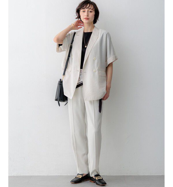 23区「【Oggi・CLASSY.掲載】ストレッチジョーゼット テーパード パンツ」|その他|