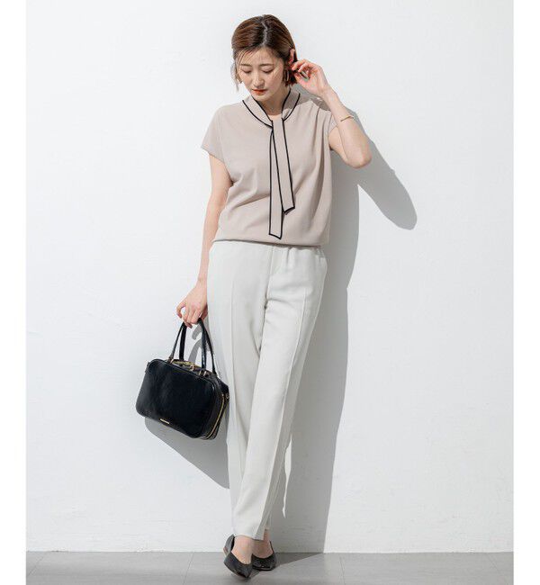 23区「【Oggi・CLASSY.掲載】ストレッチジョーゼット テーパード パンツ」|その他|