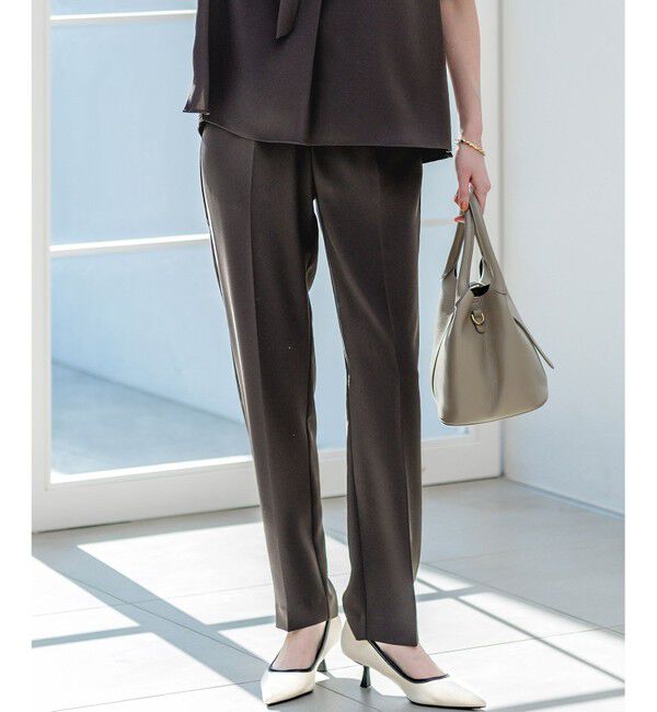23区「【Oggi・CLASSY.掲載】ストレッチジョーゼット テーパード パンツ」|その他|ﾀﾞｰｸﾌﾞ