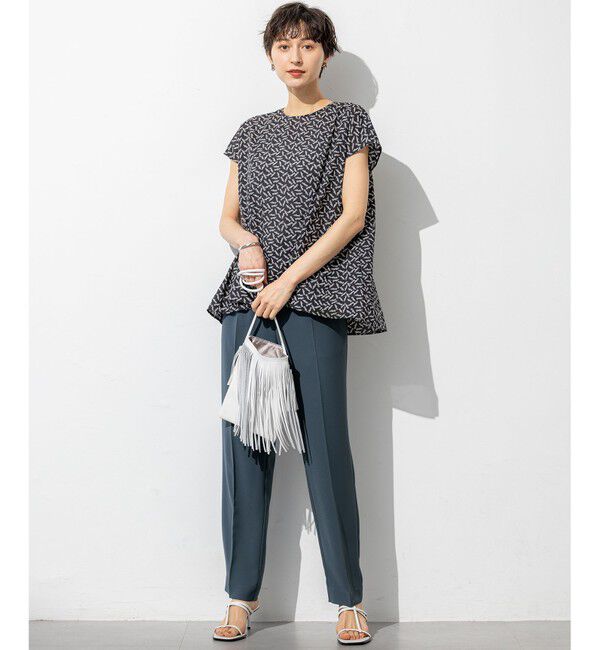 23区「【Oggi・CLASSY.掲載】ストレッチジョーゼット テーパード パンツ」|その他|