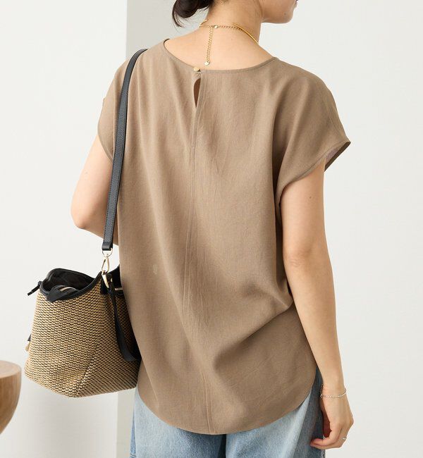  「【セットアップ着用可能/ドライタッチ/シワになりにくい】メッシュフレンチブラウス」|シャツ・ブラウス|