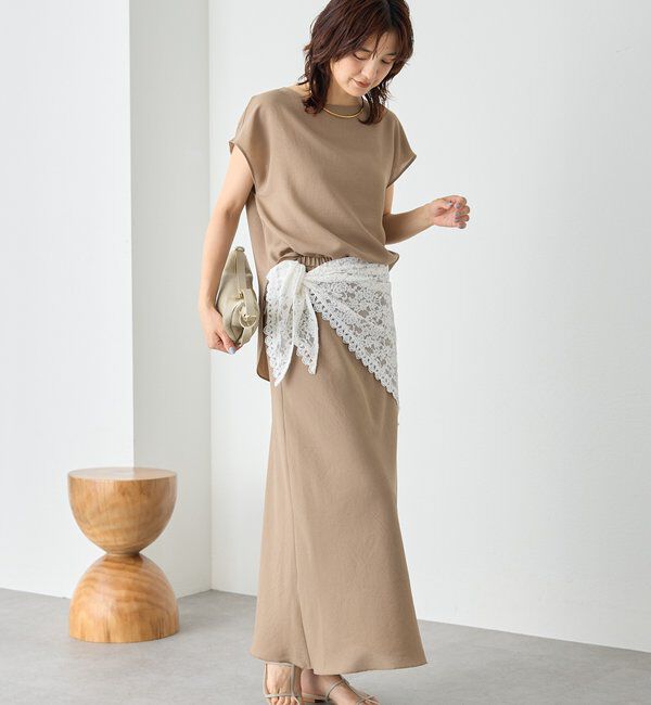  「【セットアップ着用可能/ドライタッチ/シワになりにくい】メッシュフレンチブラウス」|シャツ・ブラウス|