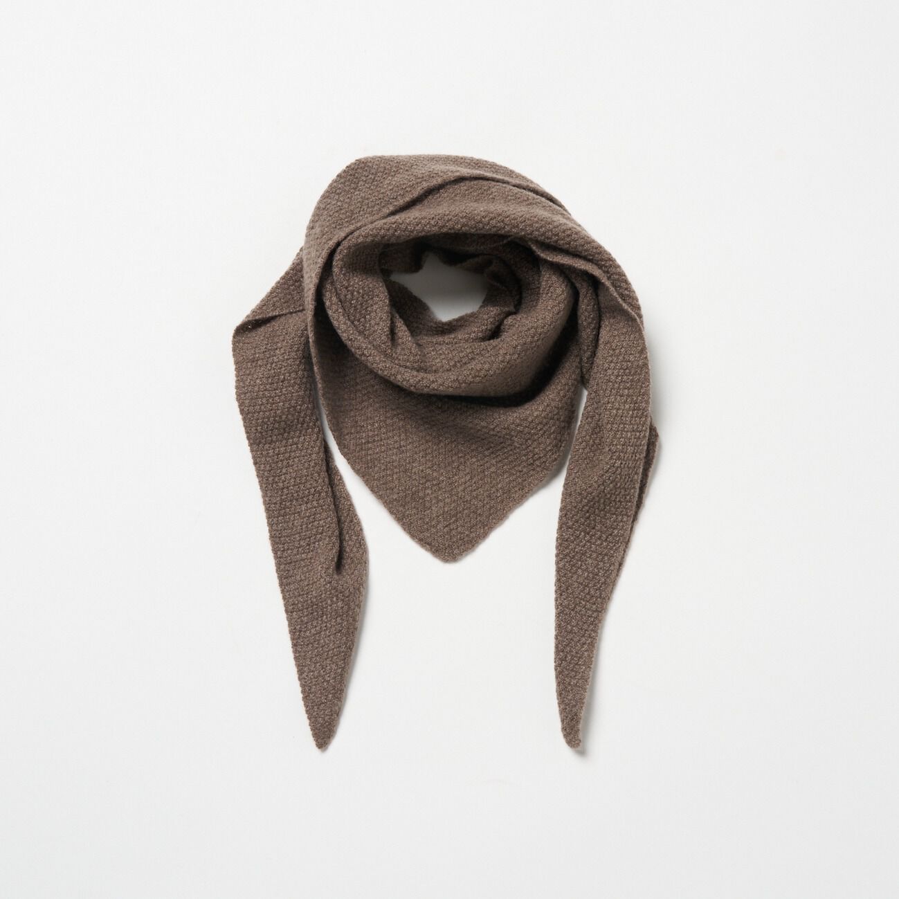  「WILLIAM BRUNTON TRIANGLE HEAD SCARF」|マフラー|ブラウン