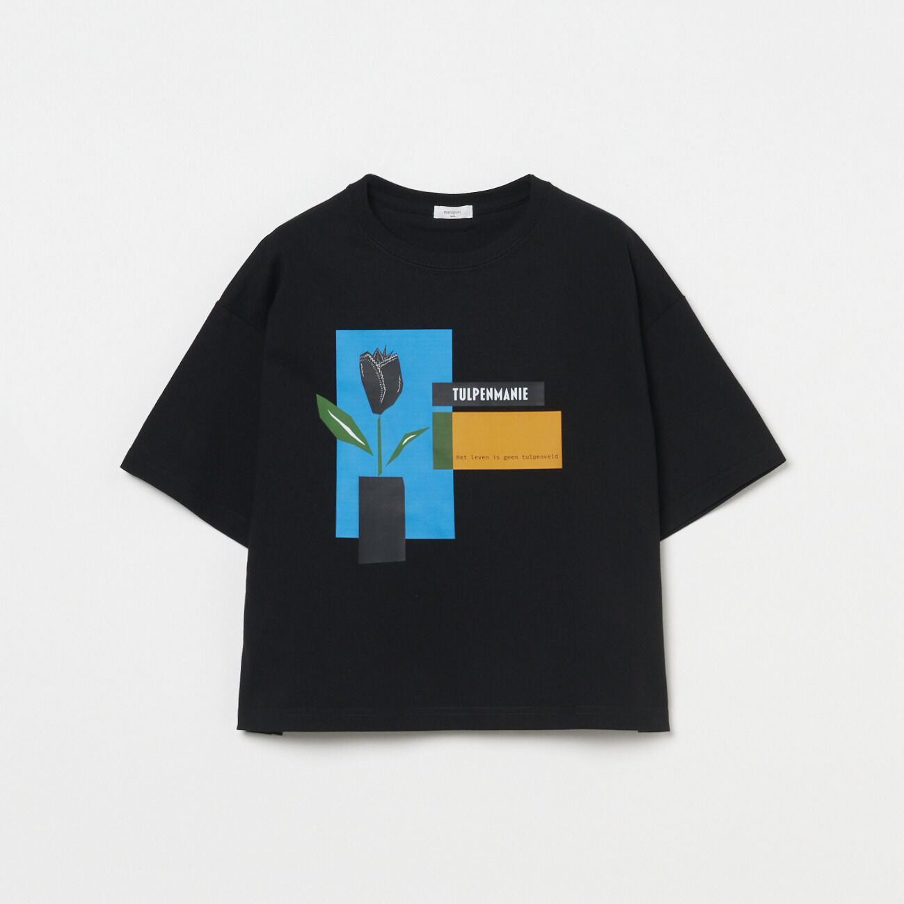  「manipuri FLOWER PRINT T-SH」|Tシャツ・カットソー|ブラック