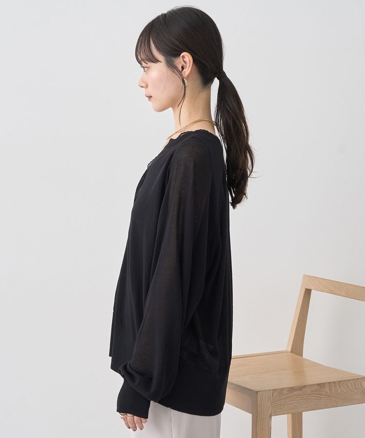 earth music&ecology「【接触冷感】キーネックシアーカーディガン」|カーディガン|