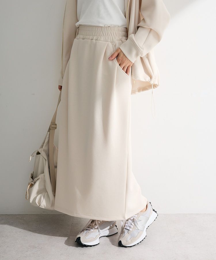 Green Parks「【OTONAパーカー】ウエストタックIラインカットスカート」|スカート|Light beige