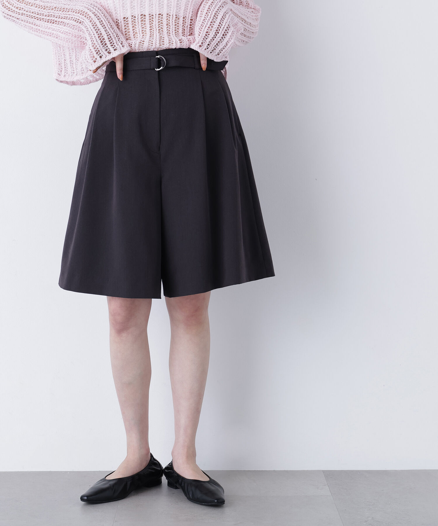  「〈N.〉ベルテッドショートパンツ」|その他|チャコール1