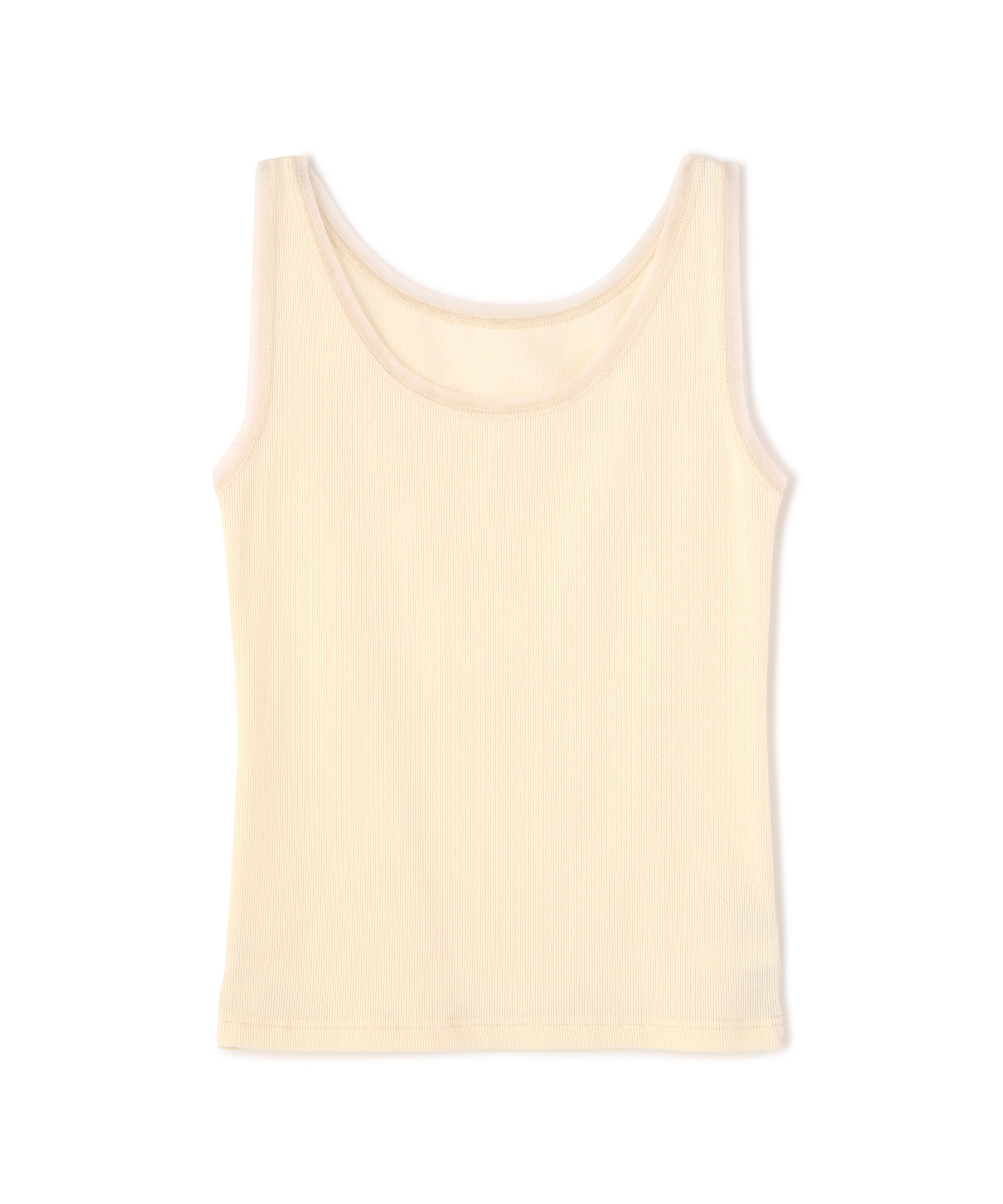 PROPORTION BODY DRESSING「チュールトリムタンクトップ 26SS」|Tシャツ・カットソー|エクリュ1