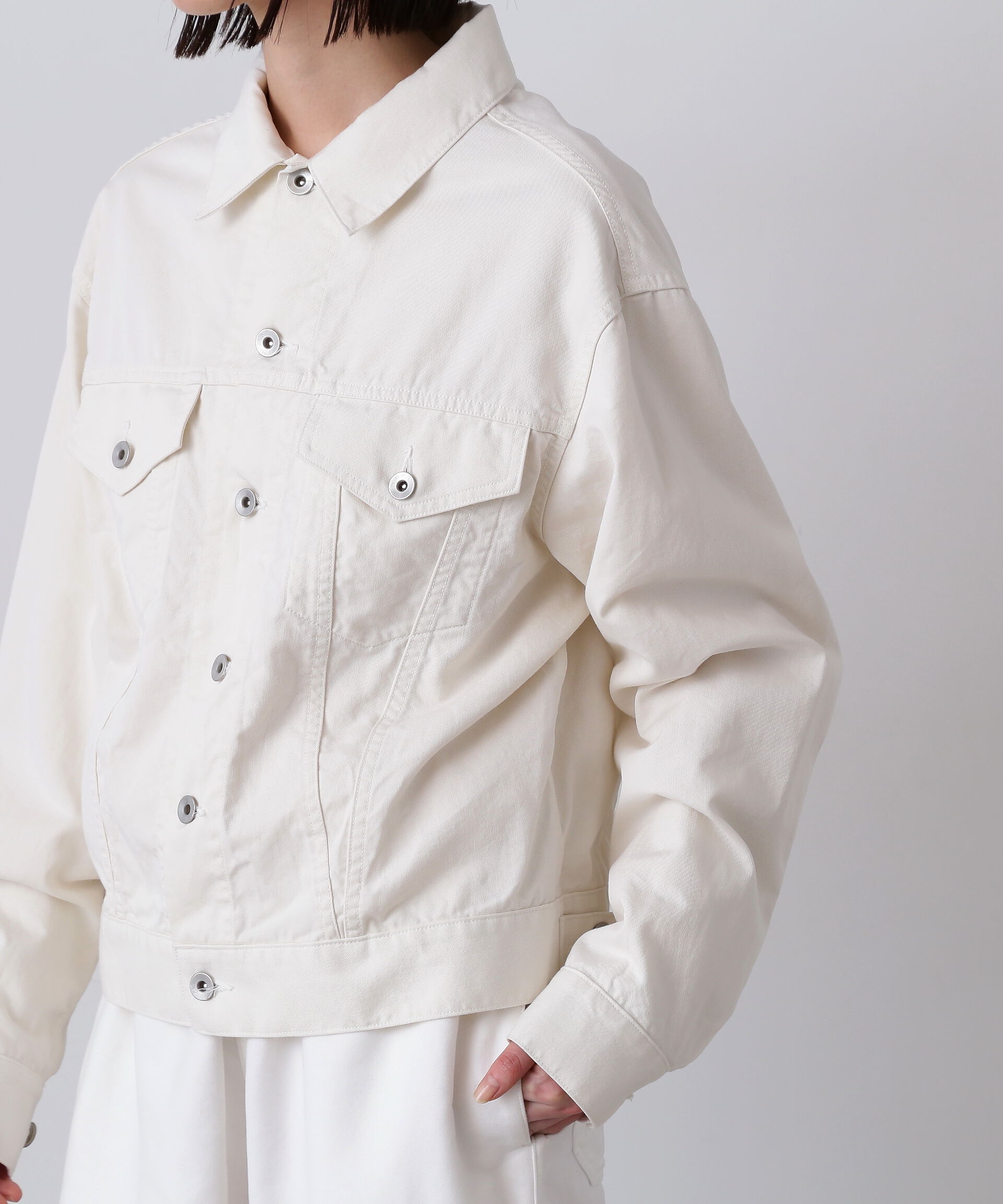 YLEVE 「Ｙ / ORGANIC COTTON TENCEL CHINO JACKET」|ブルゾン・スタジャン|