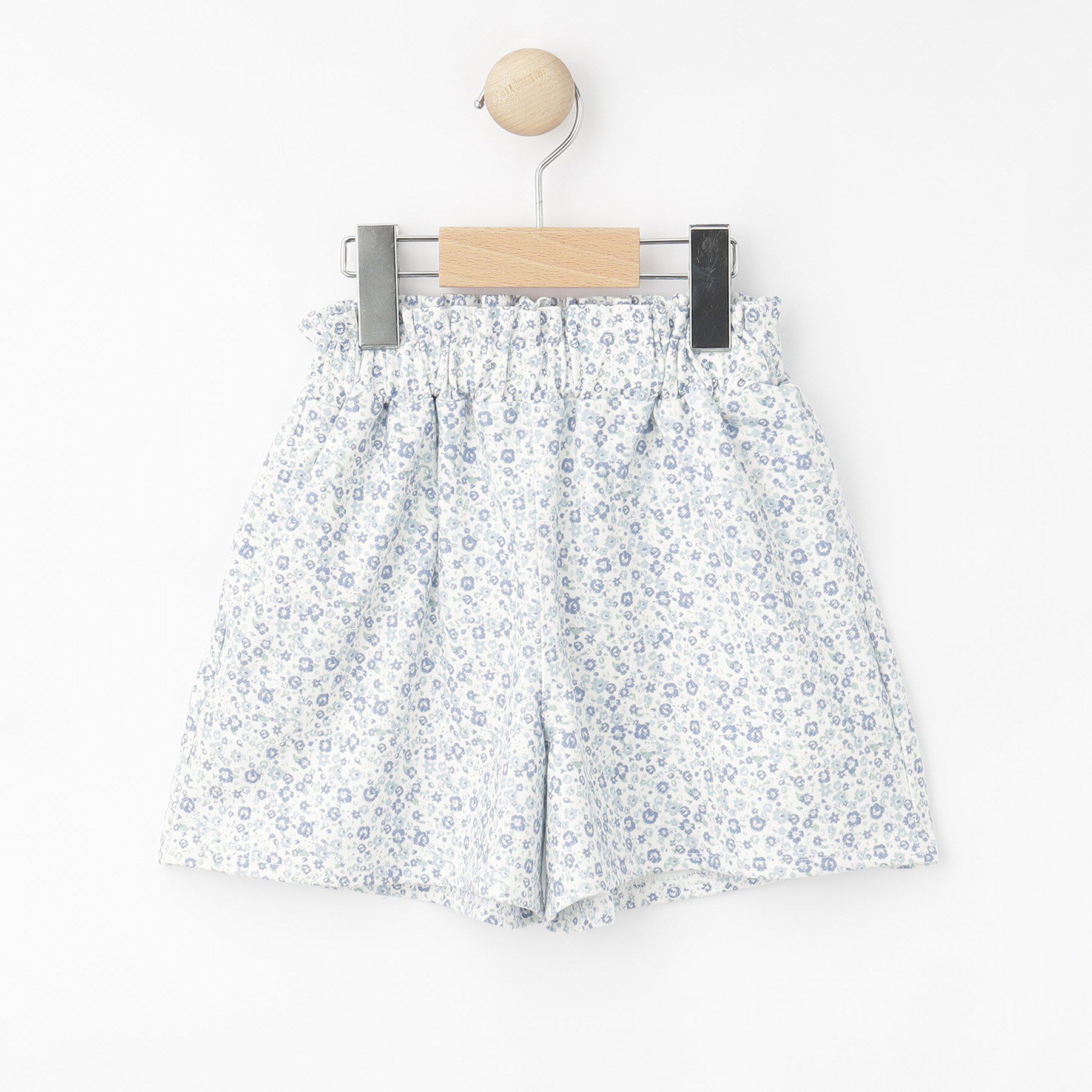 SHOO･LA･RUE「【100-150cm】ハートポケットがキュートな 総柄ショートパンツ」|キュロット|