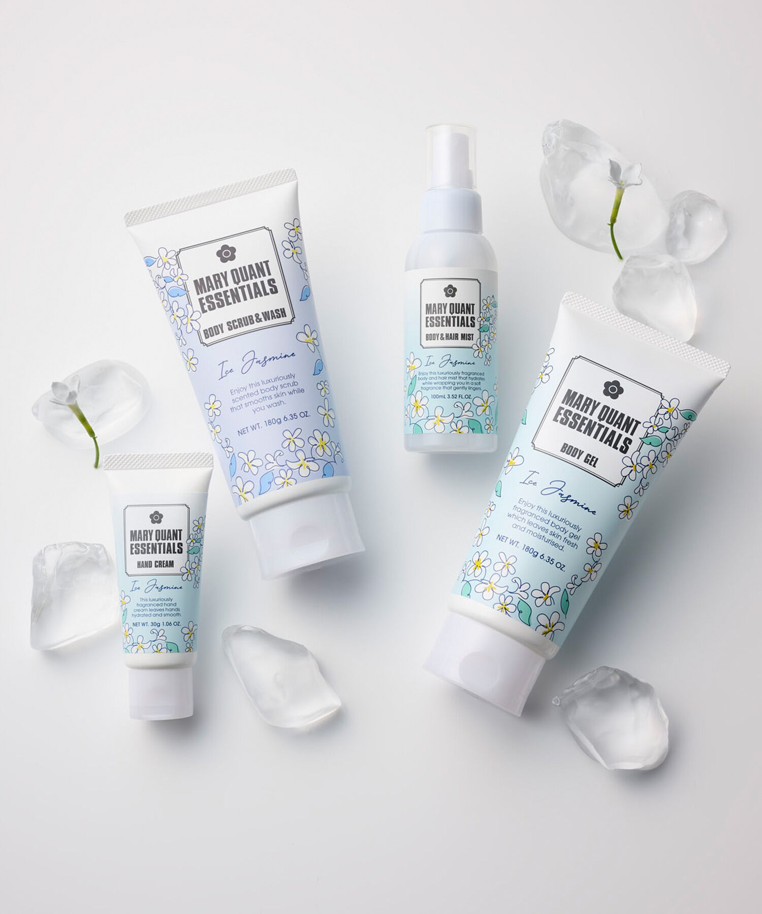 MARY QUANT「『数量限定』エッセンシャルズ ボディ スクラブ＆ウォッシュ（アイスジャスミンの香り）」|マッサージ・ボディスクラブ|