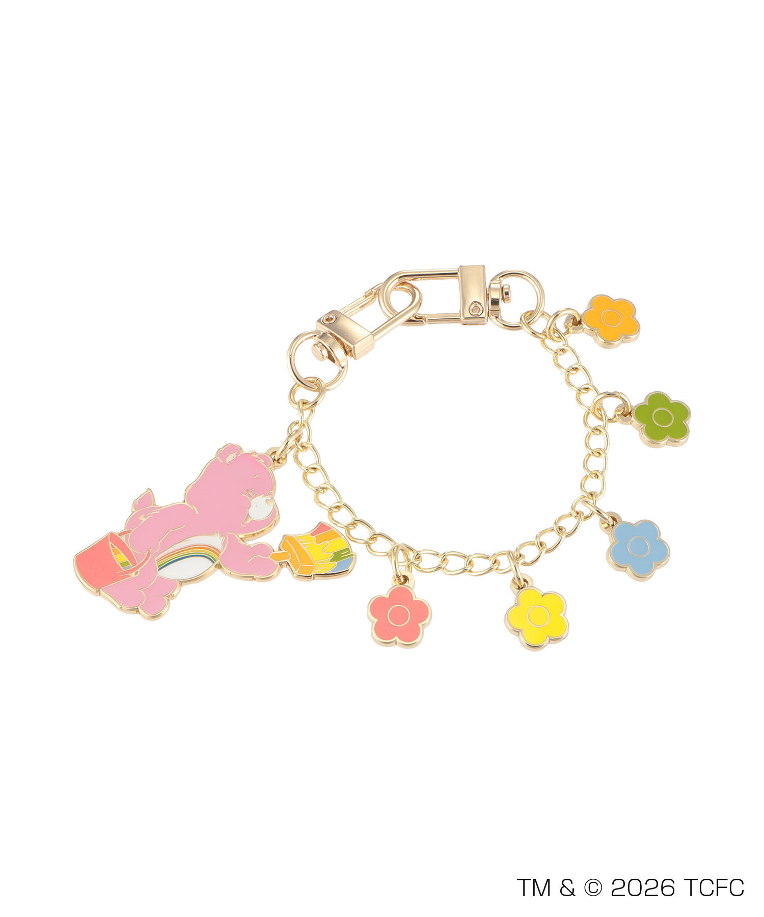 MARY QUANT「Care Bears(TM) カラフルデイジーメタル バッグチャーム」|チャーム・キーホルダー|ゴールド
