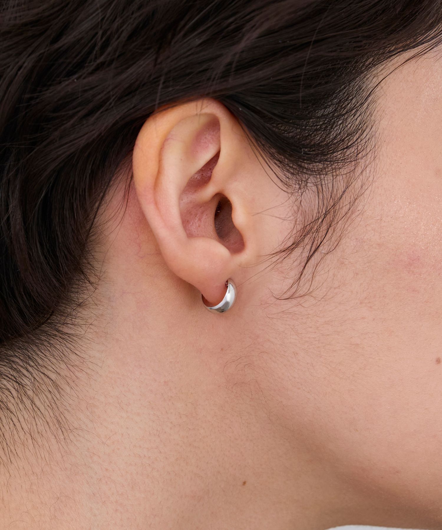 JUPITER「【K10】プランプフープピアス/ユニセックス/シルバー」|ピアス|