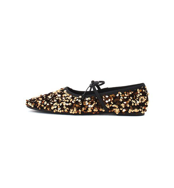 SY UNITED ARROWS「＜SY＞スパンコールバレエ フラット10●&uarr;」|バレエシューズ|