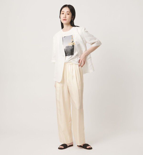 UNITED ARROWS「シルクライク イージーパンツ」|チノ|