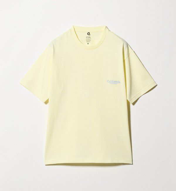 California General Store「＜CGS.＞オーガニック コットン クルーネック ロゴ Tシャツ」|Tシャツ・カットソー|YELLOW