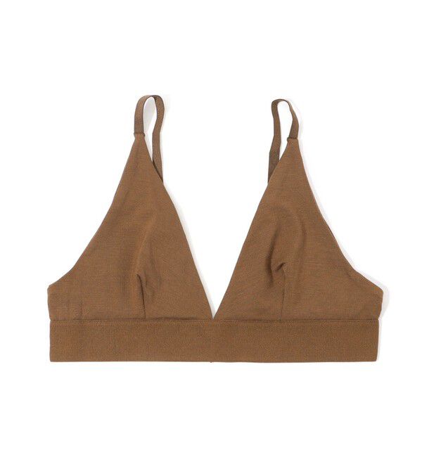 TOMORROWLAND BUYING WEAR「BASE RANGE バンブー トライアングルブラトップ」|インナー|45 キャメル