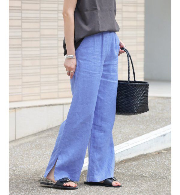 JOURNAL STANDARD relume「《一部WEB限定追加4》麻スリットイージーパンツ」|その他|ブルー B