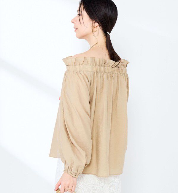 NOLLEY'S sophi「ウォッシャブルシアーシルクワッシャーオフショルブラウス」|シャツ・ブラウス|