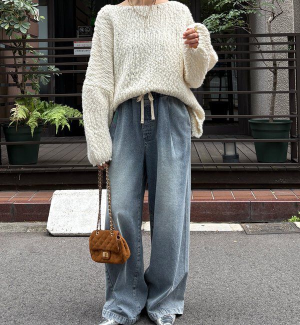  「デニムワイドイージーパンツ」|デニム|