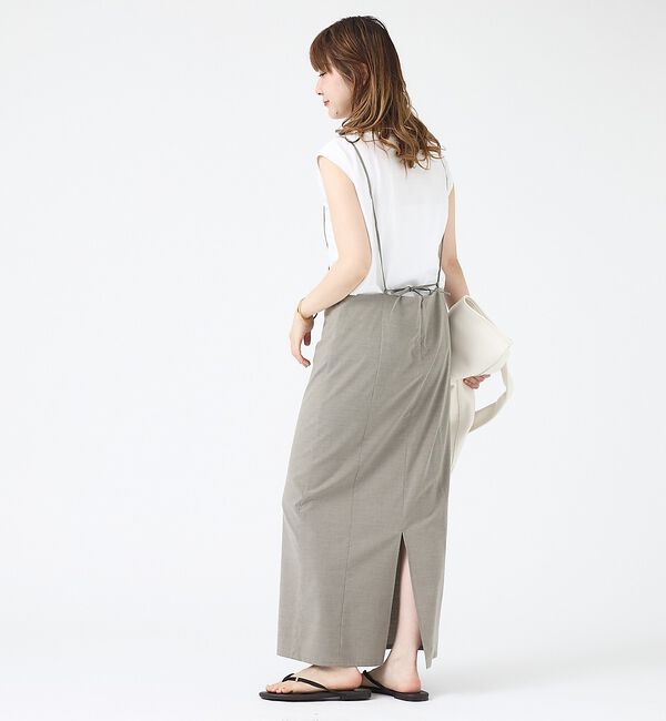 Rouge vif「【2点セット】【細見え】フレンチスリーブTシャツ&times;サスペンダースカート/キャミワ」|スカート|