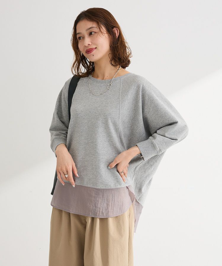 Green Parks「七分袖ドルマン裏毛シアードッキングプルオーバー」|Tシャツ・カットソー|