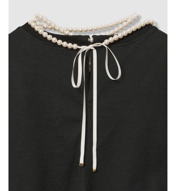 LOULOU WILLOUGHBY「【LOULOU WILLOUGHBY】パールネックレスＴシャツ」|Tシャツ・カットソー|