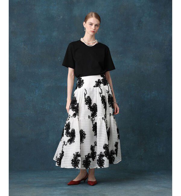 LOULOU WILLOUGHBY「【LOULOU WILLOUGHBY】パールネックレスＴシャツ」|Tシャツ・カットソー|