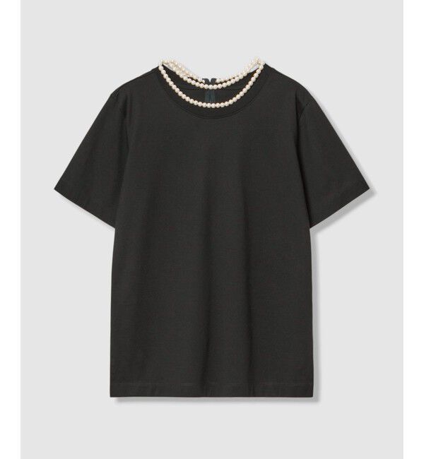 LOULOU WILLOUGHBY「【LOULOU WILLOUGHBY】パールネックレスＴシャツ」|Tシャツ・カットソー|