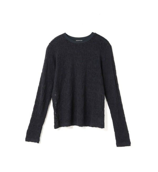 mizuiro ind「mizuiro ind レースクルーネックTシャツ」|Tシャツ・カットソー|