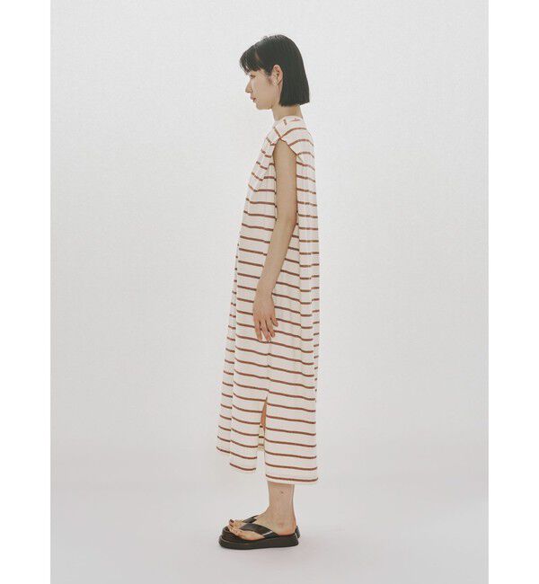 MIDIUMISOLID「MIDIUMISOLID for Ladies マルチボーダーノースリーブワンピース」|ワンピース|