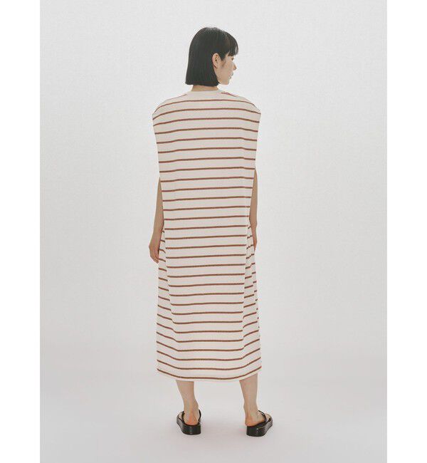 MIDIUMISOLID「MIDIUMISOLID for Ladies マルチボーダーノースリーブワンピース」|ワンピース|