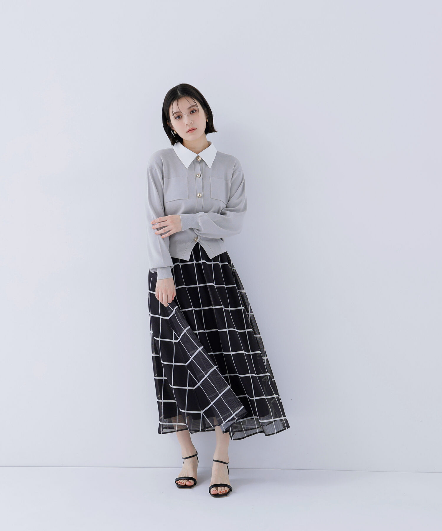  「<第3回 CLASSY.お仕事名品大賞2026 ﾁｰﾑCLASSY.賞受賞>2wayｶﾗｰﾆｯﾄｶｰﾃ 」|ニット・セーター|