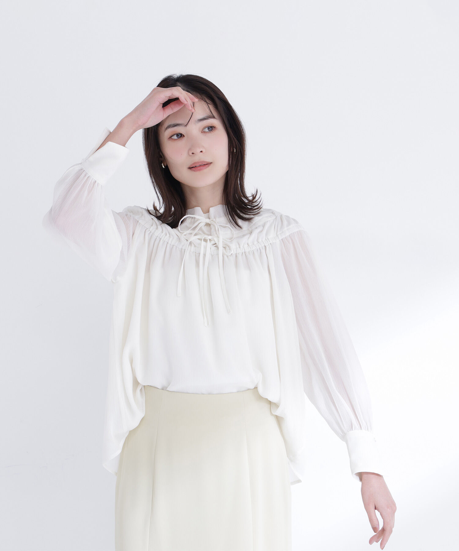  「シャーリングショルダーブラウス」|シャツ・ブラウス|