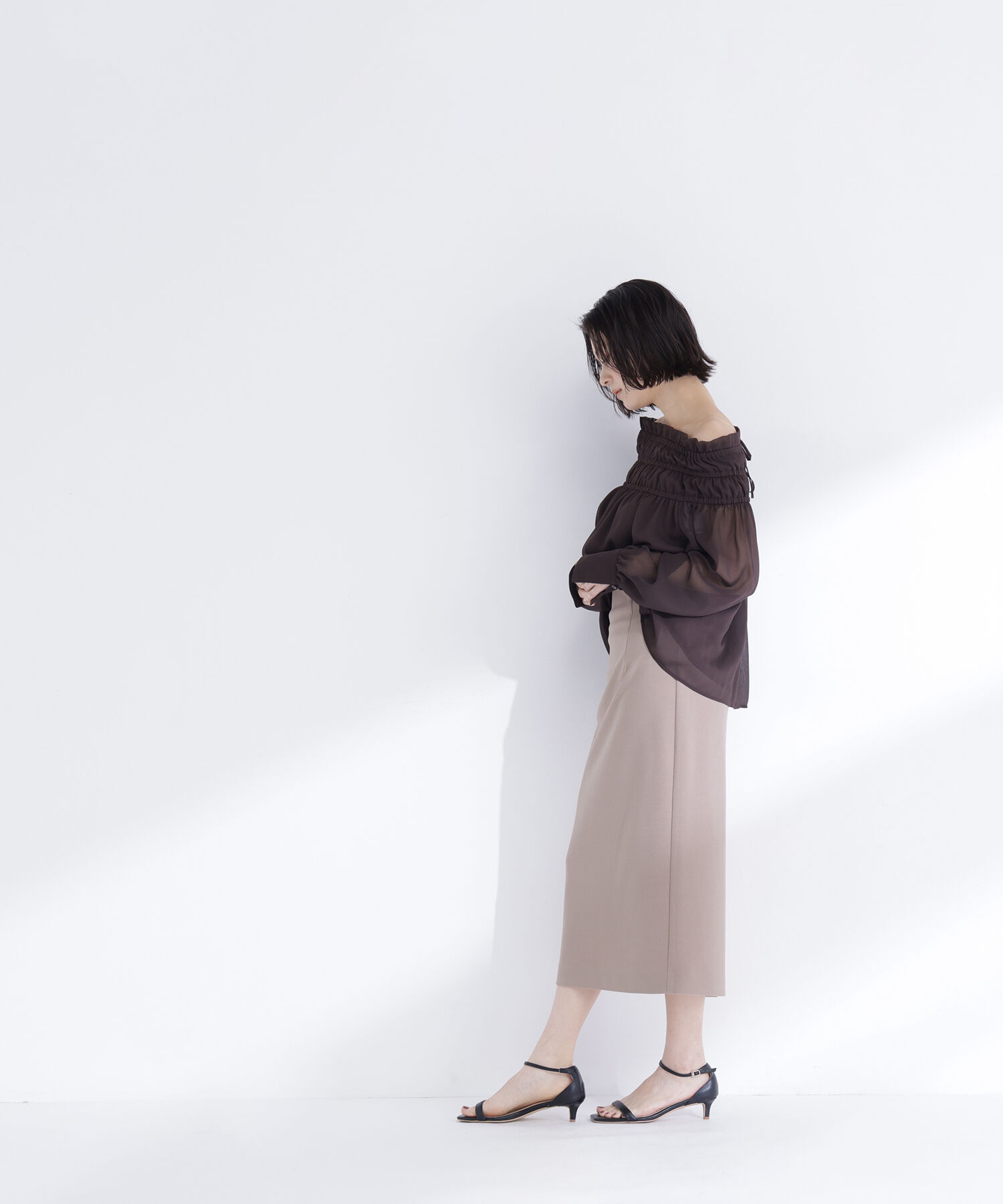  「シャーリングショルダーブラウス」|シャツ・ブラウス|