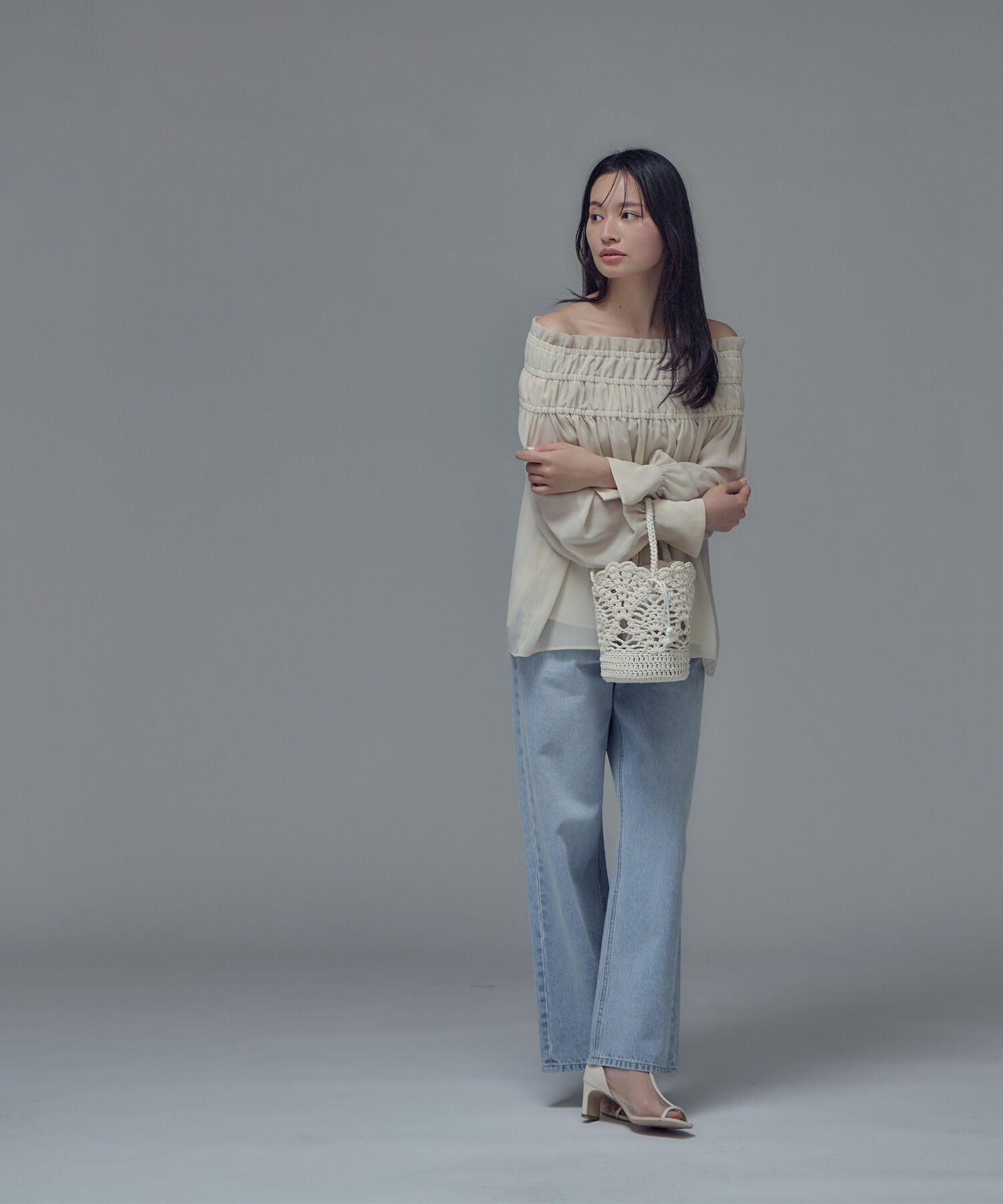  「シャーリングショルダーブラウス」|シャツ・ブラウス|