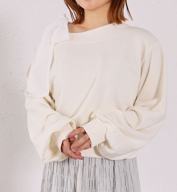 archives「シフォンリボンワンショルスウェット」|Tシャツ・カットソー|